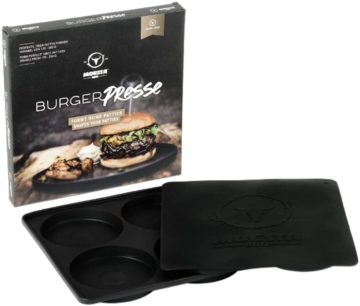 Moesta-BBQ BurgerPresse No.1 – Die 4-Fach Silikon Hamburgerpresse
