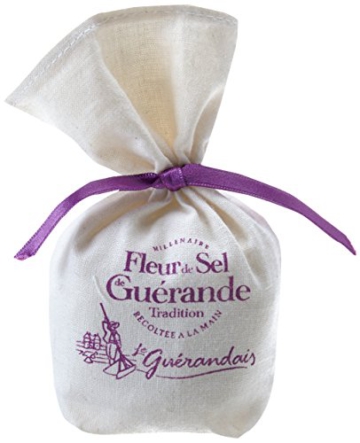 Le Guerandais » Fleur de Sel de Guérande, Meersalz Frankreich, Bretagne, Leinensäckchen 125 g