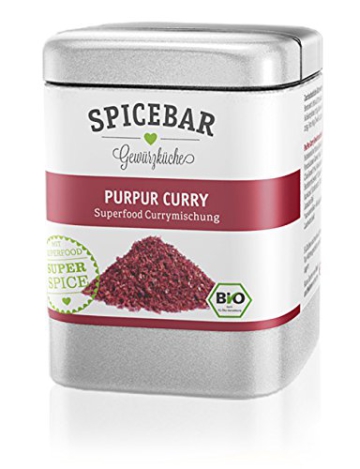 Spicebar » PurPur Curry, Superfood Currymischung mit Chia und Acai, Curry-Gewürz, Bio