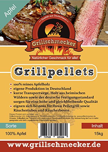 Grillschmecker » Grillpellets Apfel 100% Apfelholz
