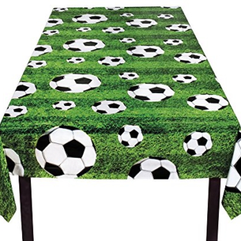 Fußball-Tischdecke grün-weiss-schwarz Vorschaubild