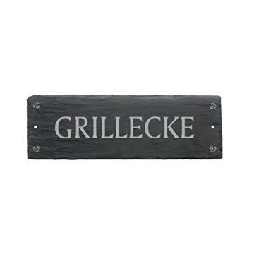 Schild « GRILLECKE » aus Schiefer – ca.22 x 8 cm