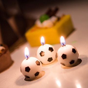 Leisial » 3 Stück Fußball-Kerzen