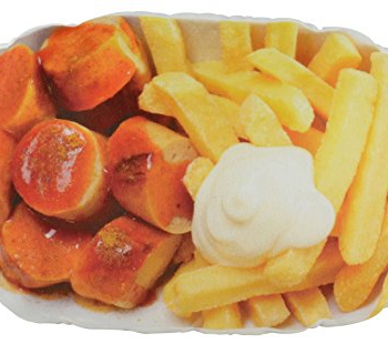 Kissen Pommes Currywurst, ca. 50 x 30 cm Vorschaubild