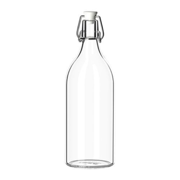 IKEA KORKEN Flasche mit Verschluss; aus Klarglas; (1l)