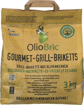 OlioBric » Grill-Briketts aus Olivenkernen