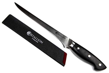 Stallion » Professional Messer Filetiermesser 23 cm – Klinge aus deutschem 1.4116 Messerstahl und Griff aus G10 GFK