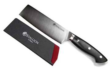 Stallion Professional Messer Nakirimesser 16,5 cm – Klinge aus deutschem 1.4116 Messerstahl und Griff aus G10 GFK