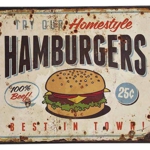Zeitzone » Try our Hamburgers, Vintage, 25x20cm Vorschaubild