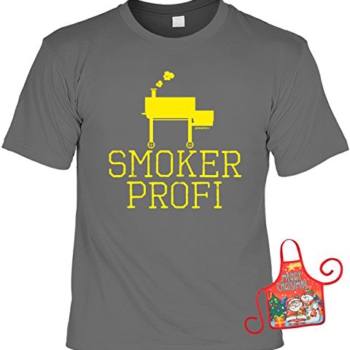 Griller Set – Sprüche T-Shirt + Minischürze : Smoker Profi – Grillershirt + witziger Scherzartikel Flaschenschürze Gr: XL Vorschaubild