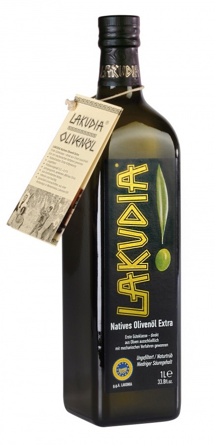 Lakudia 1 Liter Olivenöl Nativ Extra, Glasflasche mit Ölspender Vorschaubild