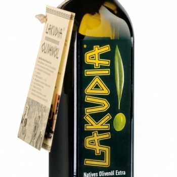 Lakudia 500 ml Olivenöl Nativ Extra, Glasflasche mit Ölspender Vorschaubild
