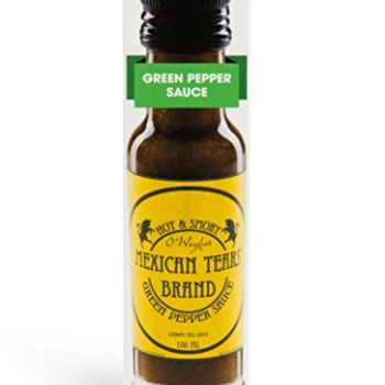 Mexican Tears® – Green Pepper Sauce, scharfe Sauce aus Chili & Meersalz, perfekt als Grill-Zubehör für BBQ Sauce, Pulled Pork & zum Aufpeppen von Pizza [100ml Chilisauce] Vorschaubild