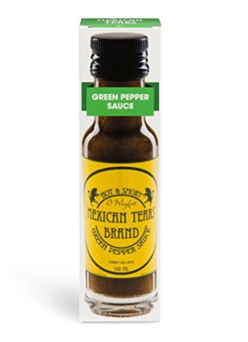 Mexican Tears® – Green Pepper Sauce, scharfe Sauce aus Chili & Meersalz, perfekt als Grill-Zubehör für BBQ Sauce, Pulled Pork & zum Aufpeppen von Pizza [100ml Chilisauce]