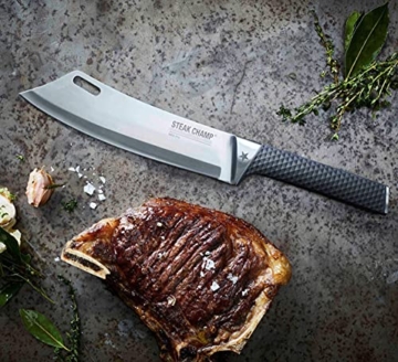Steakchamp Steak Champ BBQ Pro Kochmesser 22cm, Klinge aus hochwertiger Stahllegierung X50CrMoV15 (Klingenstahl 4116), Griffbasis aus Ocean Bound Plastic - 5