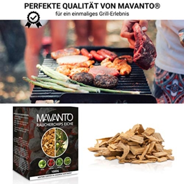 MAVANTO Räucherchips für das perfekte Raucharoma - rauchintensive Holzchips aus den USA in 5 verschiedenen Sorten (1kg Eiche) - 4