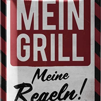 Lanolu » Mein Grill, meine Regeln, Stahl, 15x20cm Vorschaubild