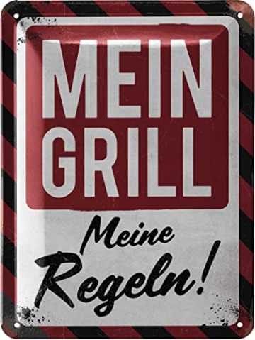 Lanolu » Mein Grill, meine Regeln, Stahl, 15x20cm