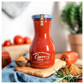 Curtice Brothers  » Bio Curry Tomatenketchup mit 77% Tomaten Anteil aus der Toskana, 270 ml Vorschaubild