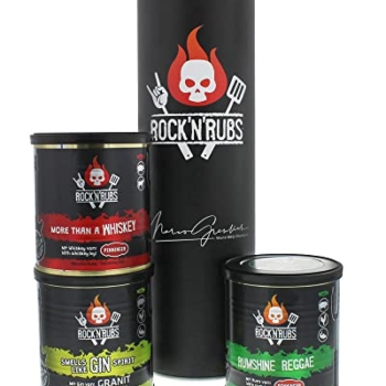 ROCK’N’RUBS Black Tube 3er Set Silver Line Grillgewürze – More Than a Whiskey, Smells Like Gin Spirit & Rumshine Reggae – 350 g Vorschaubild