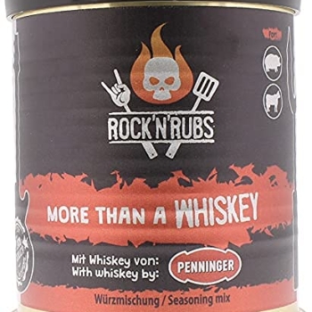 ROCK’N’RUBS Grillgewürz More Than A Whiskey – BBQ Rub zum Grillen mit würziger Kräutermischung & Whiskey – 130 g Dose Vorschaubild