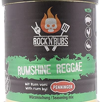 ROCK’N’RUBS Grillgewürz Rumshine Reggae – BBQ Rub zum Grillen mit aromatischer Kräutermischung & Rum – 90 g Dose Vorschaubild