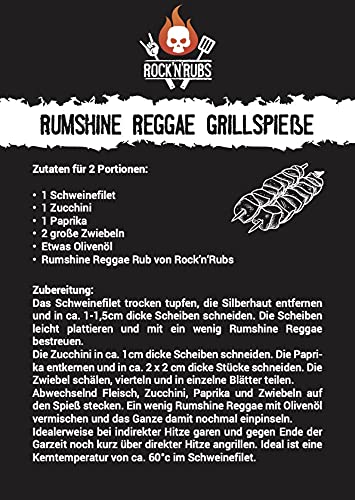 ROCK'N'RUBS Grillgewürz Rumshine Reggae - BBQ Rub zum Grillen mit aromatischer Kräutermischung & Rum - 90 g Dose - 5