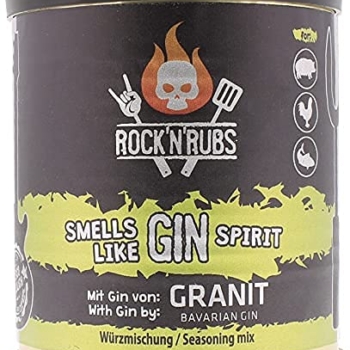 ROCK’N’RUBS Grillgewürz Smells Like Gin Spirit – BBQ Rub zum Grillen mit Gewürzmischung & echtem Gin – 130 g Dose Vorschaubild