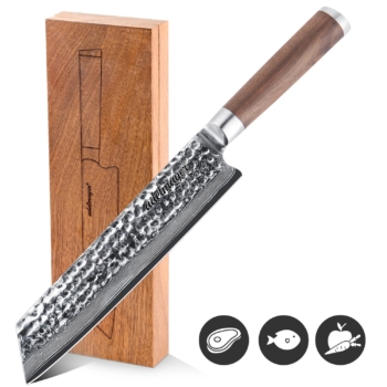 adelmayer® Damast Kiritsukemesser 21,2 cm handgeschliffen und mit Walnussgriff Vorschaubild