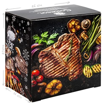 Corasol Premium BBQ & Grillgewürze Adventskalender mit 24 Gewürz-Mischungen und Rezept-Booklet, die Gewürz Gourmet Geschenkidee (284 g) - 8