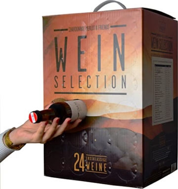 KALEA Wein Selection Adventskalender mit neuer Bestückung 2022, 24 ausgewählte Weine aus 7 Ländern, Rotwein, Weißwein, Rosé Weine (24x0,25l Wine Selection) - 3