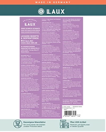 LAUX® Premium VEGAN Gewürz Adventskalender - 23 hochwertige Gewürze im Glas-Röhrchen und 5er Holzdisplay - Kalender für Genussliebhaber - 7