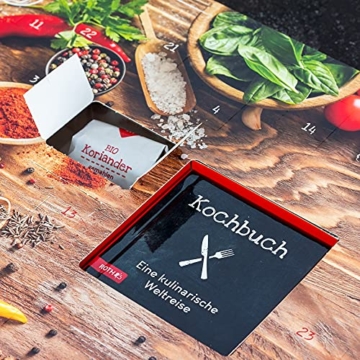 ROTH Bio Gewürz-Adventskalender 2022 gefüllt mit 24 hochwertigen Gewürzen und Kochbuch zum Kochen im Advent, Kräuter-Kalender für die Vorweihnachtszeit - 3