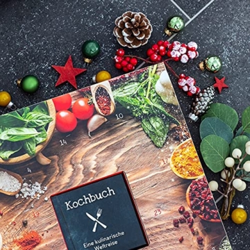 ROTH Bio Gewürz-Adventskalender 2022 gefüllt mit 24 hochwertigen Gewürzen und Kochbuch zum Kochen im Advent, Kräuter-Kalender für die Vorweihnachtszeit - 5