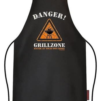 Grillschürze "Danger Grillzone" 100% Baumwolle schwarz Vorschaubild