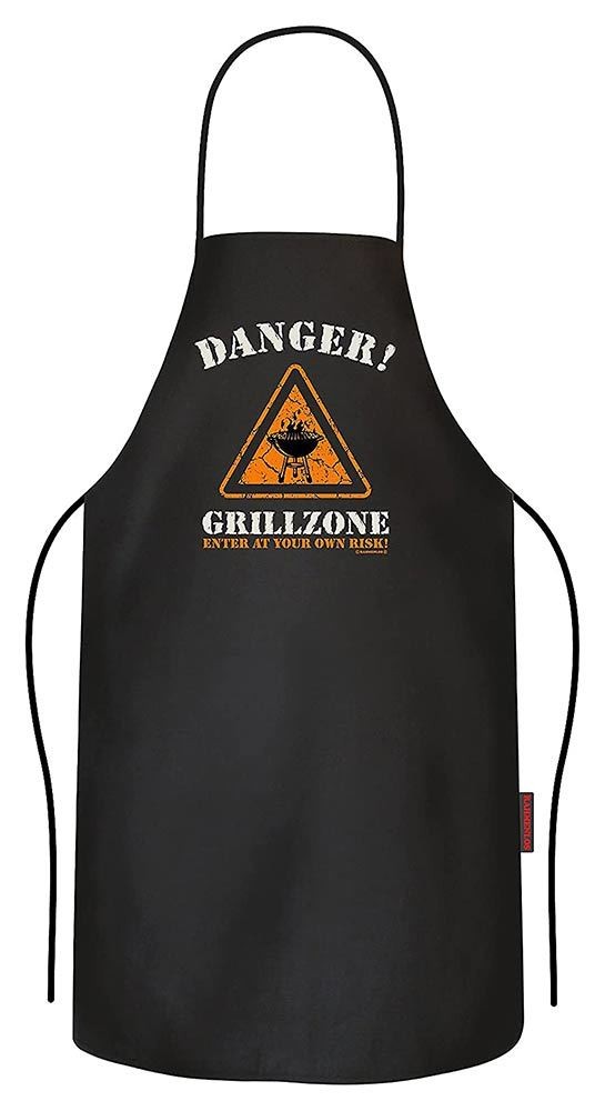 Grillschürze "Danger Grillzone" 100% Baumwolle schwarz Vorschaubild