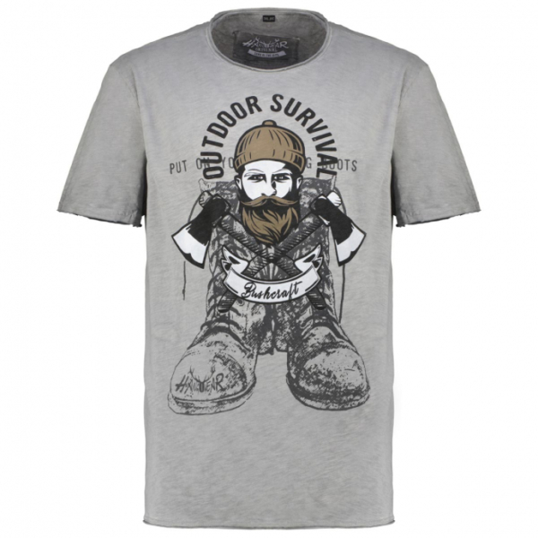 HangOwear Trachten T-Shirt mit Print "Outdoor Survival"