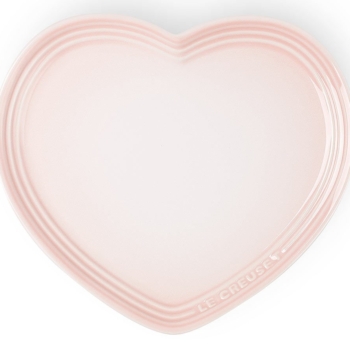 Le Creuset Teller Herzform Herzteller Steinzeug Shell Pink 23cm Vorschaubild